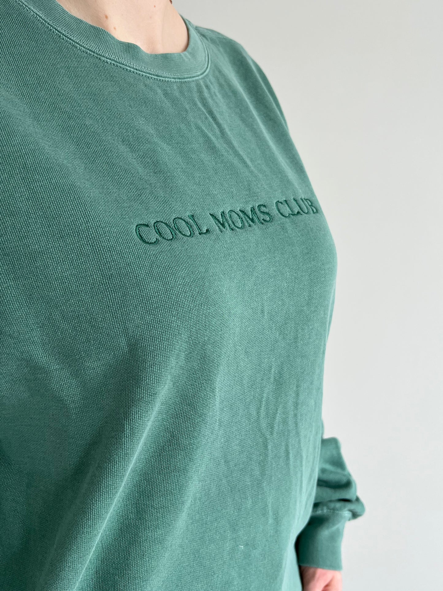 Cool Moms Club Embroidered Sweater Comfort Colors