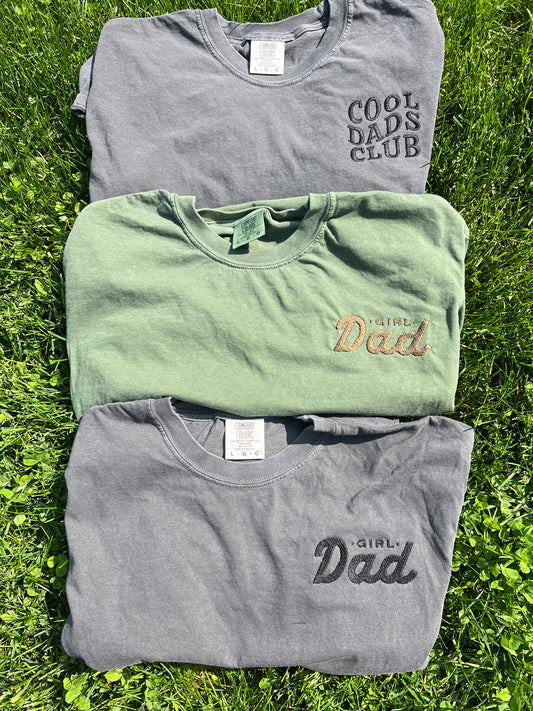 Girl Dad Embroidered t-shirt Comfort Colors