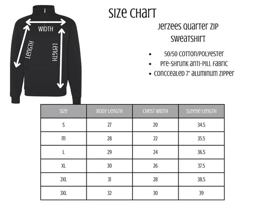 Personalized Teacher Quarter Zip Embroidered Sweater