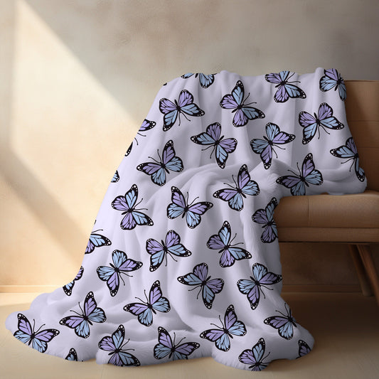 Personalized Butterfly Blanket Purple Boho
