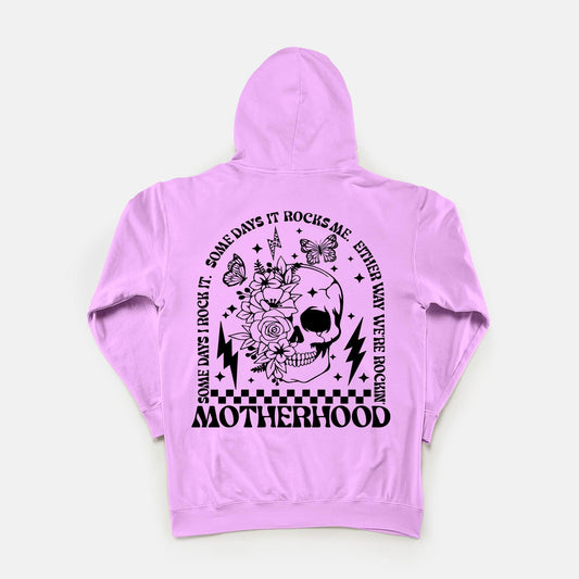 Rocking motherhood Hoodie Comfort Colors, Rocking motherhood pullover, Motherhood Rock Skeleton Hoodie, Rocker Mom Gifts