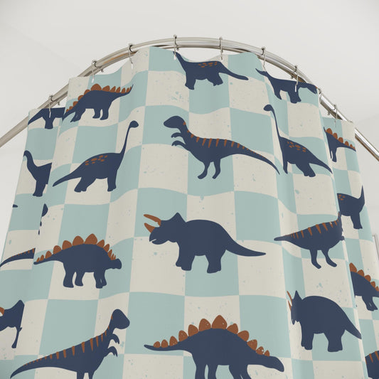 Boys Shower Curtain Personalized dinosaur, kids shower curtain, shower curtain neutral boys dinosaur decor, birthday boy gift housewarming