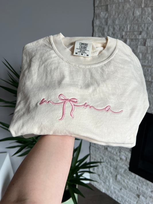 MAMA bow embroidered Sweater, Tshirt or Hoodie
