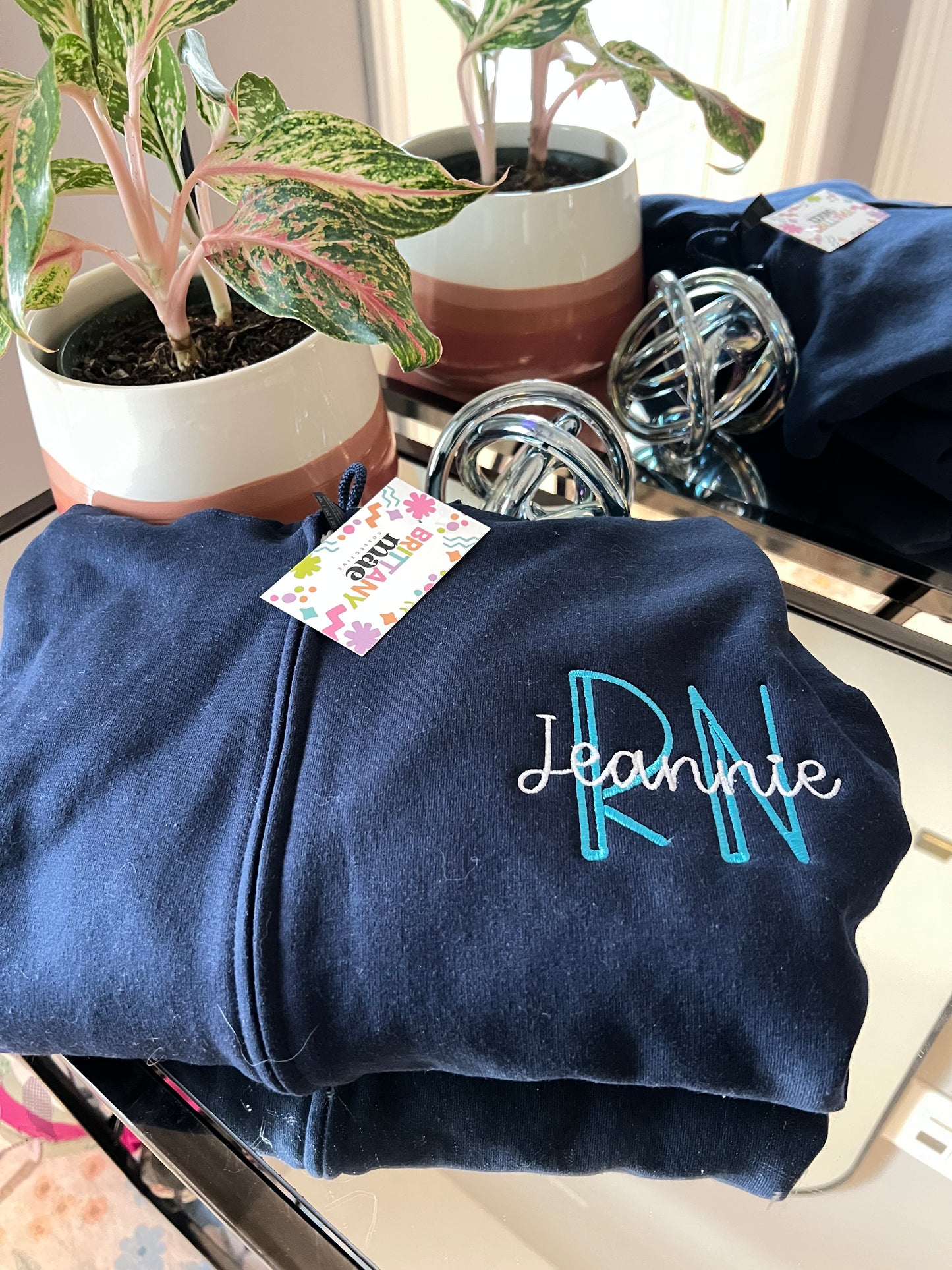 Personalized Nurse Quarter Zip Embroidered Sweater