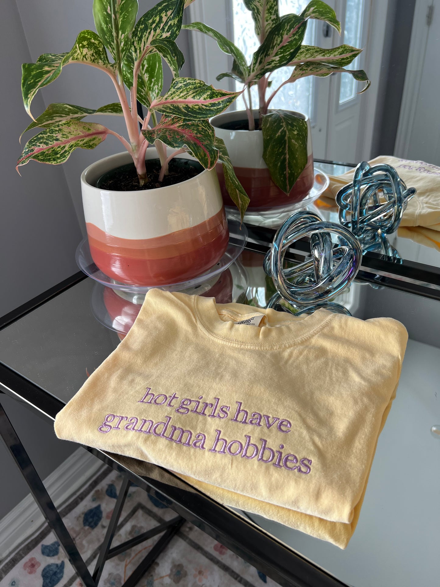 Hot Girls Have Grandma Hobbies. embroidered Sweater, Tshirt or Hoodie