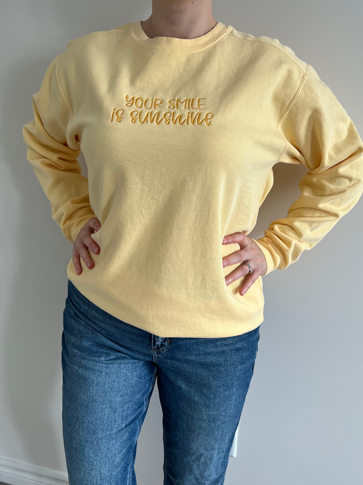 Your Smile Is Sunshine Embroidery Sweater / T-shirt