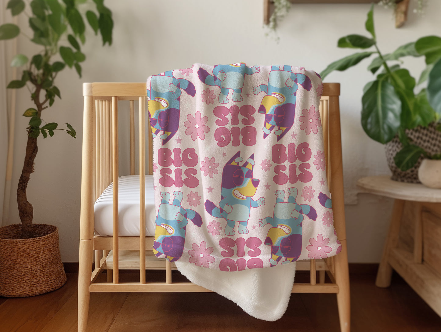 Personalized Big sis bluey Blanket