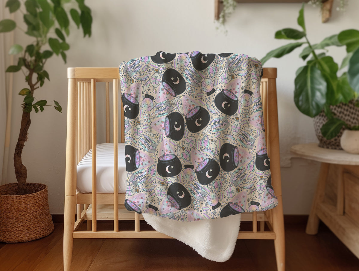 Personalized Halloween Blanket Witchy Fall Decor