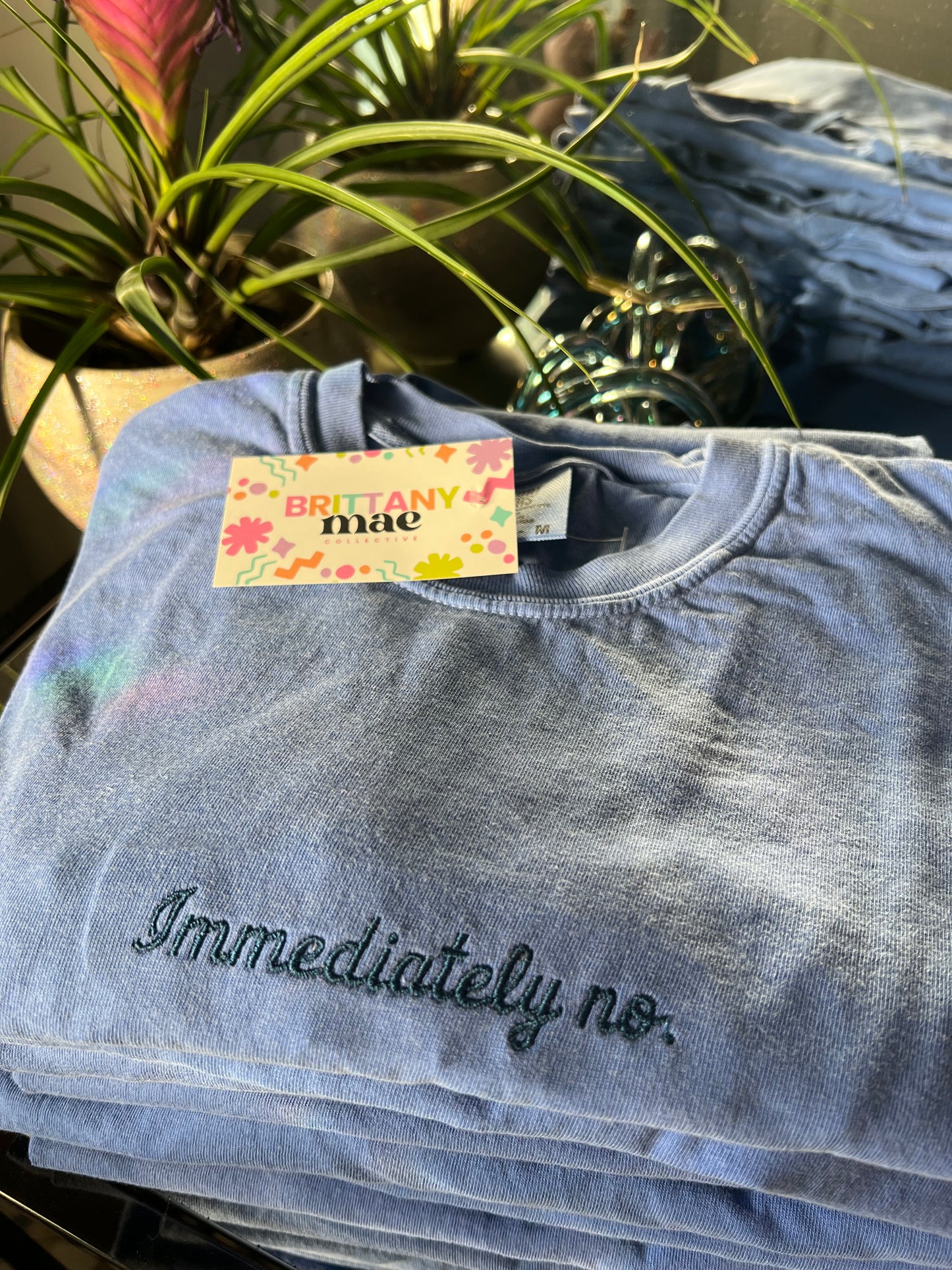 Immediately no Embroidered T-Shirt Comfort Colors
