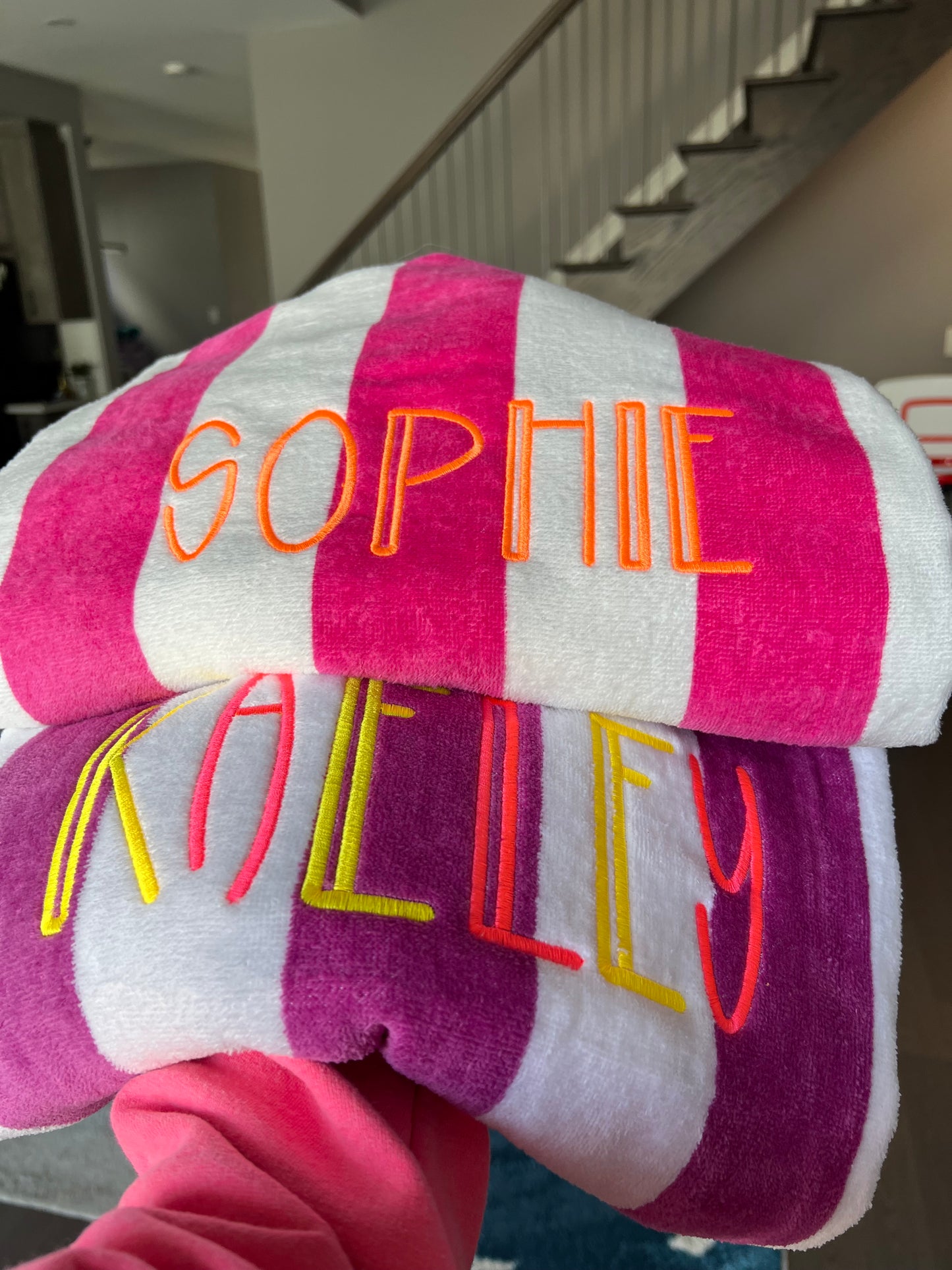 Personalized Beach Towels Embroidered