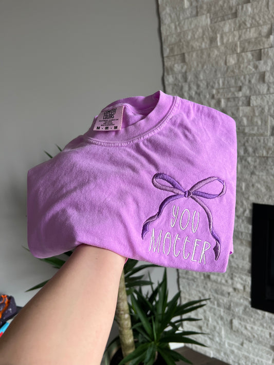 You Matter Bow embroidered Sweater, Tshirt or Hoodie