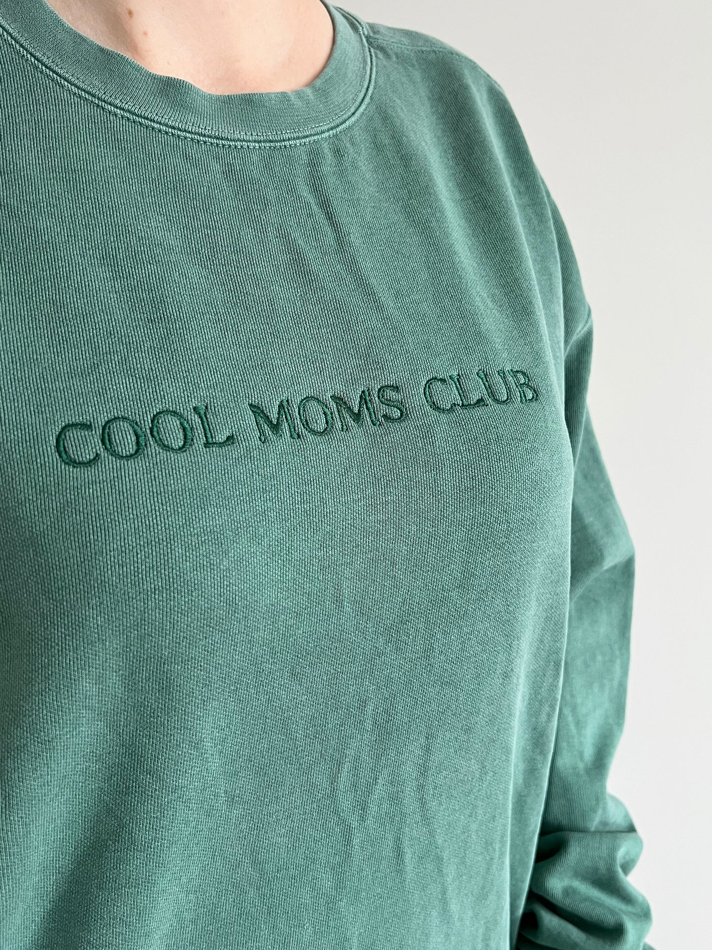 Cool Moms Club Embroidered Sweater Comfort Colors