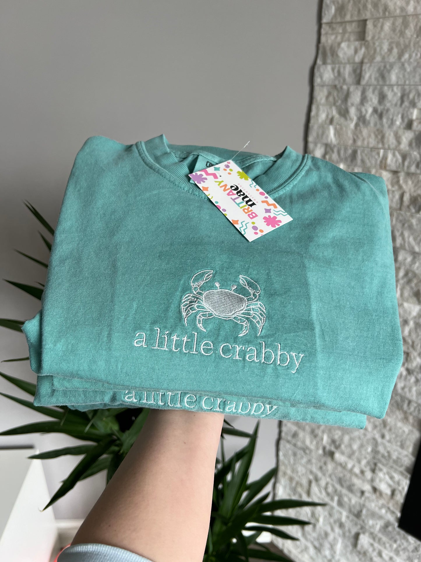 A Little Crabby embroidered Sweater, Tshirt or Hoodie