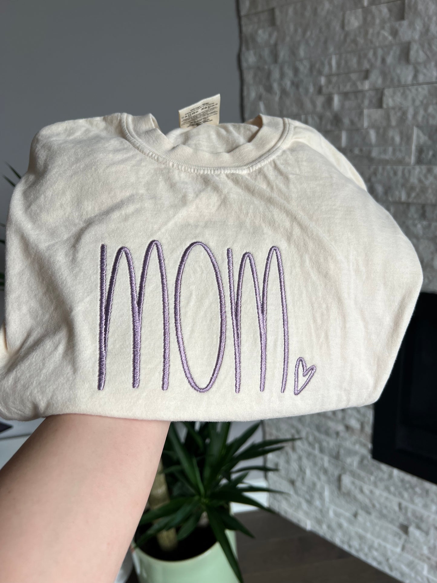 Mom embroidered Sweater, Tshirt or Hoodie