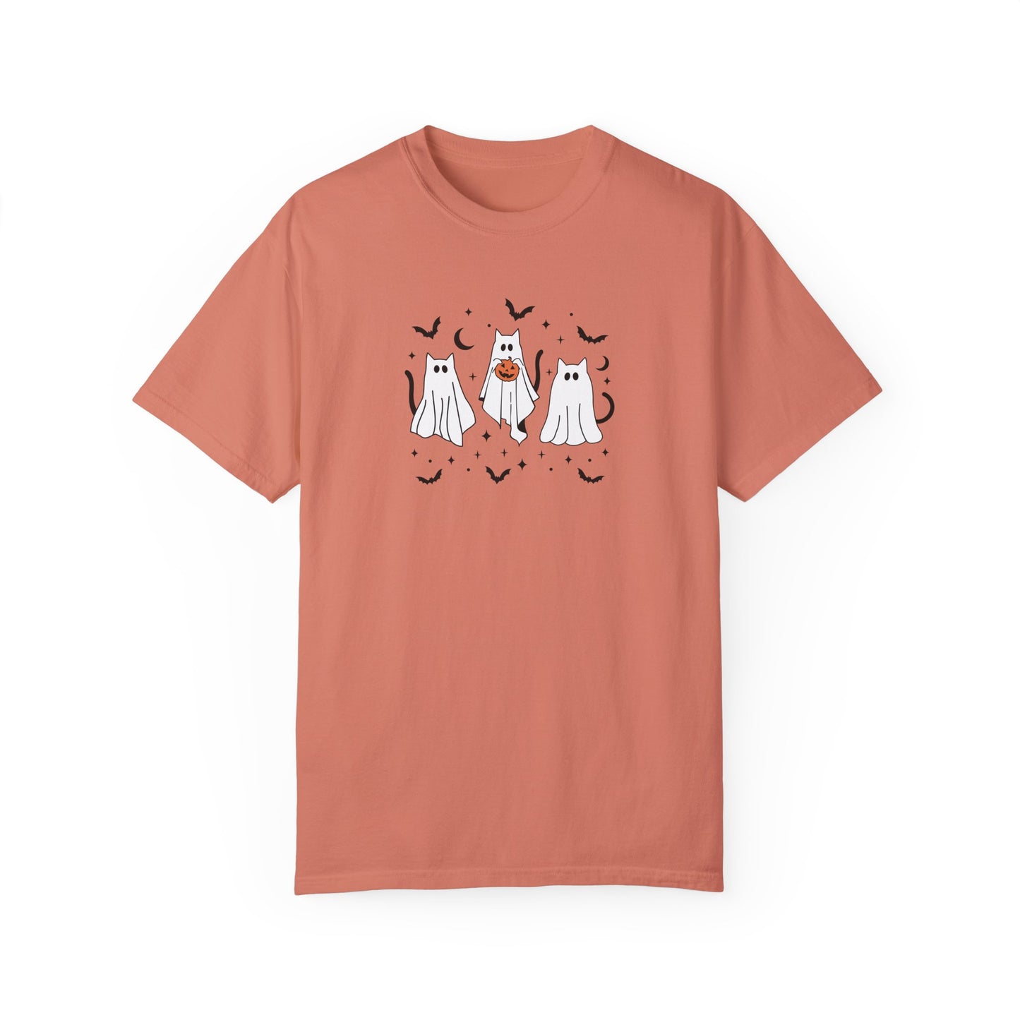 Ghost Kitty Comfort Colors T-shirt for Halloween Fall