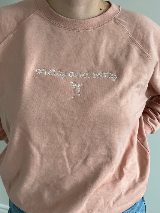 SALE Taylor Swift inspired Embroidery Sweater / T-shirt my pretty and witty