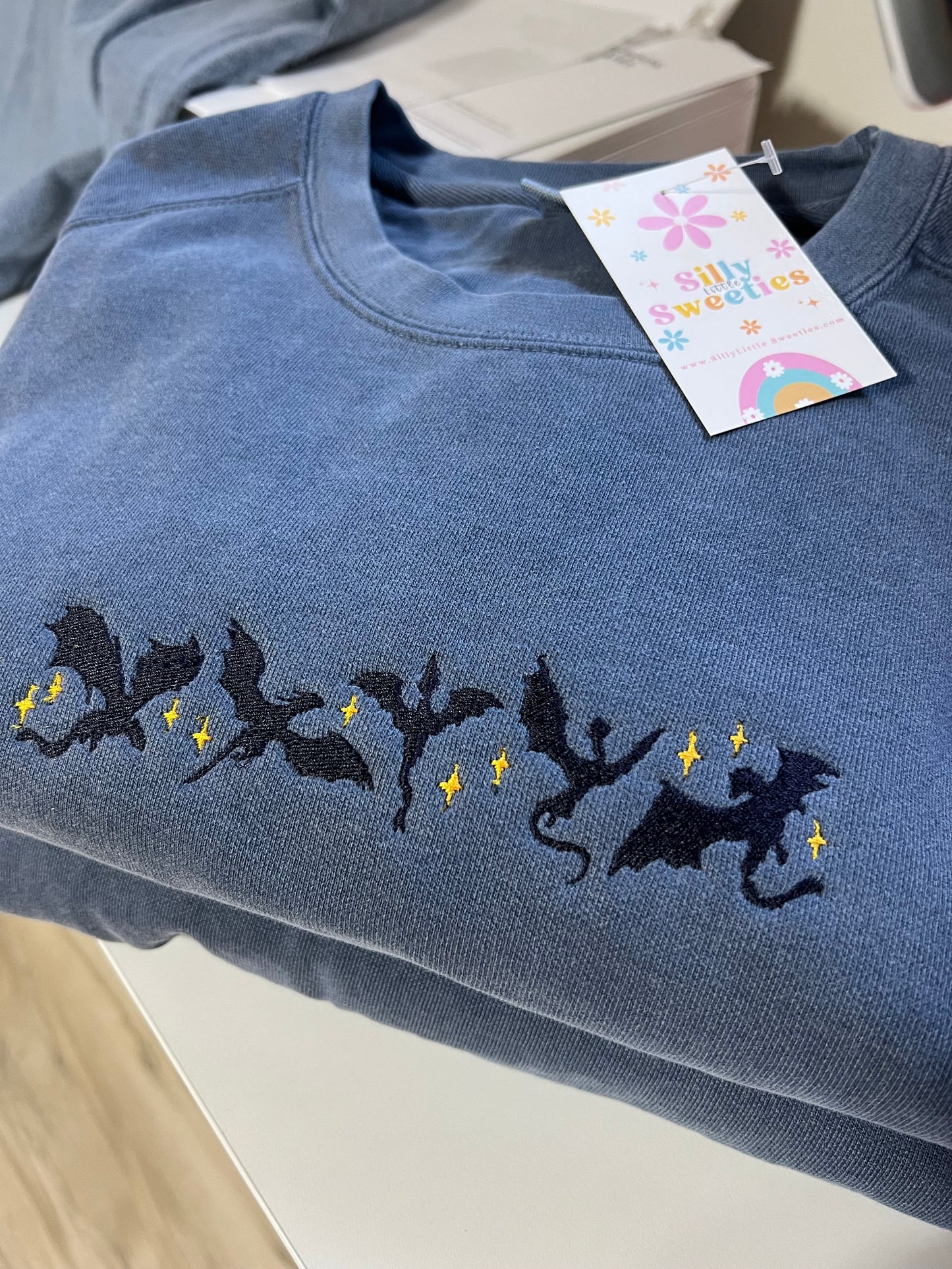 Forth Wing Embroidered Sweater Comfort Colors