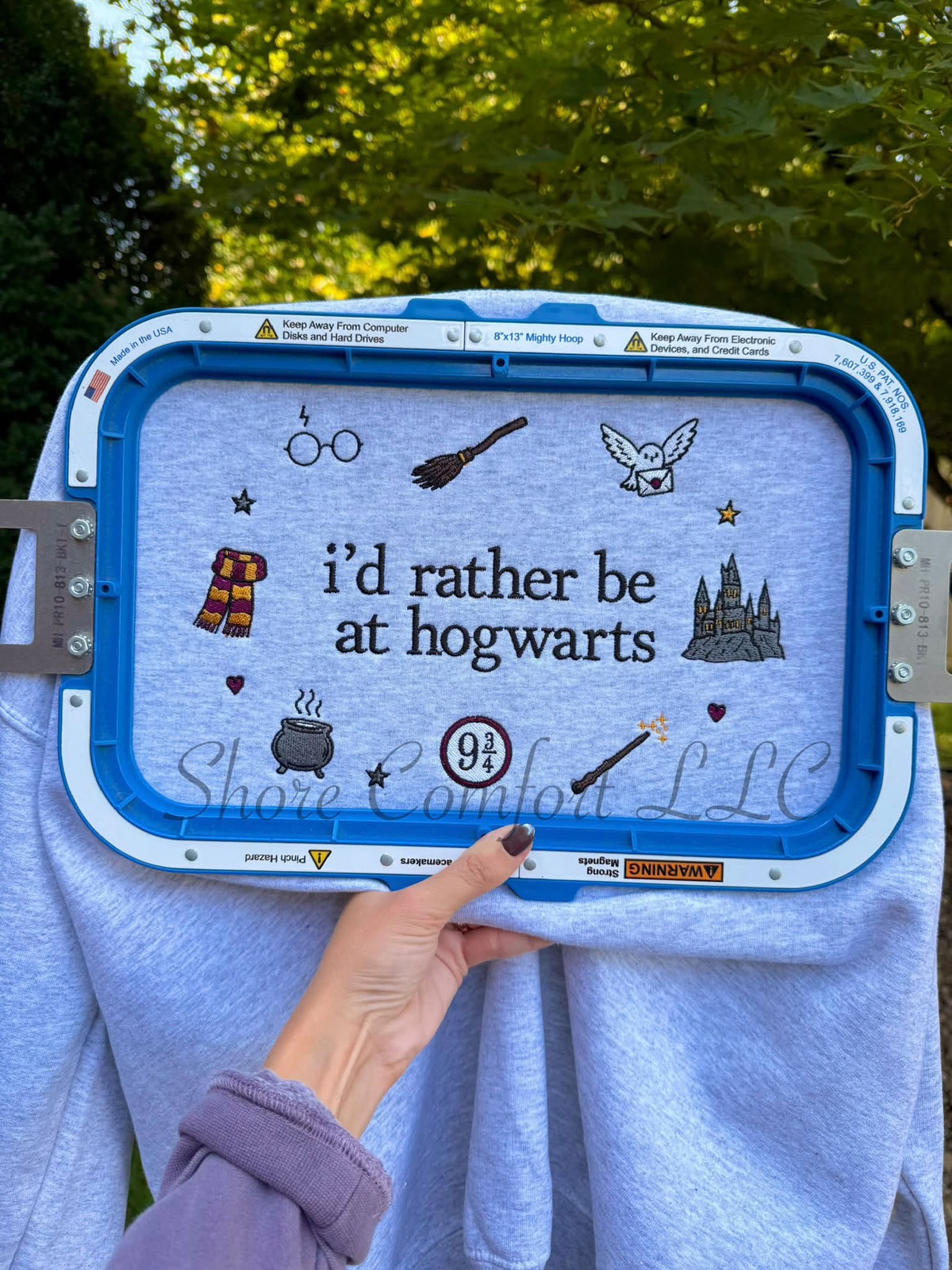 I’d rather be in hogwarts embroidered harry potter sweater