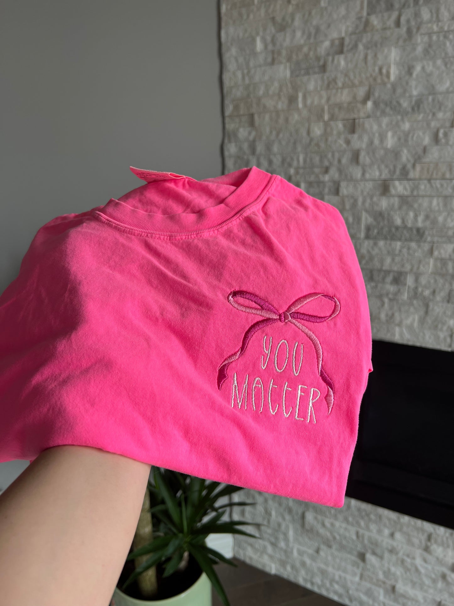 You Matter Bow embroidered Sweater, Tshirt or Hoodie