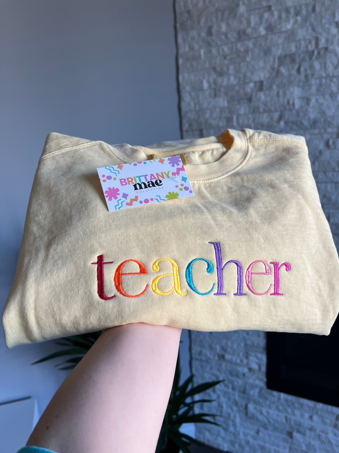 Teacher embroidered Sweater, Tshirt or Hoodie