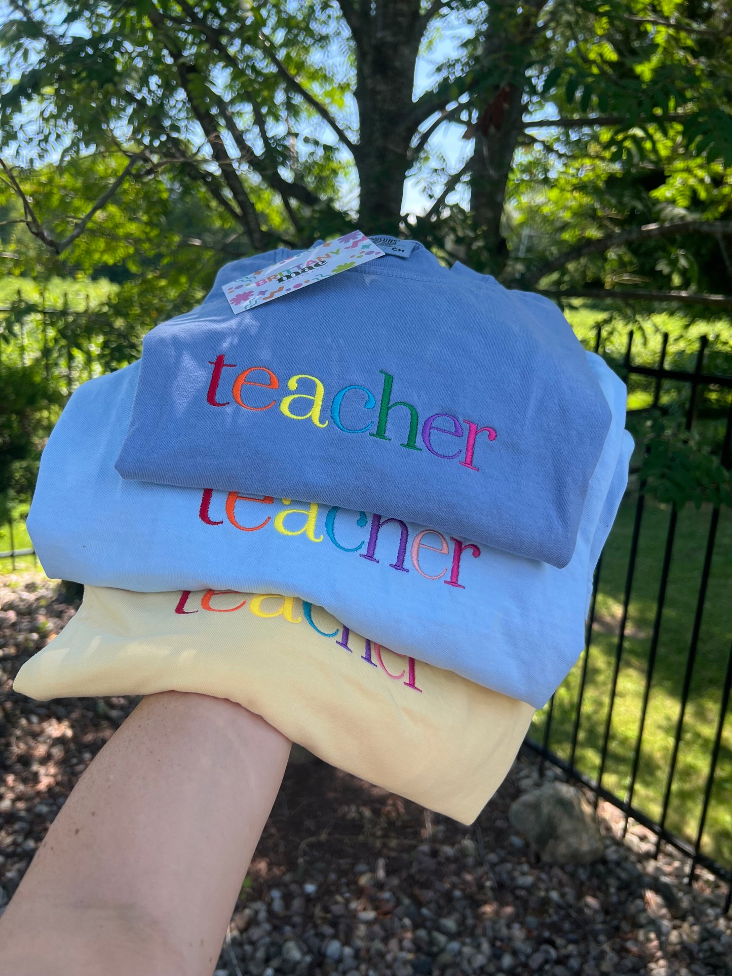 Teacher embroidered Sweater, Tshirt or Hoodie