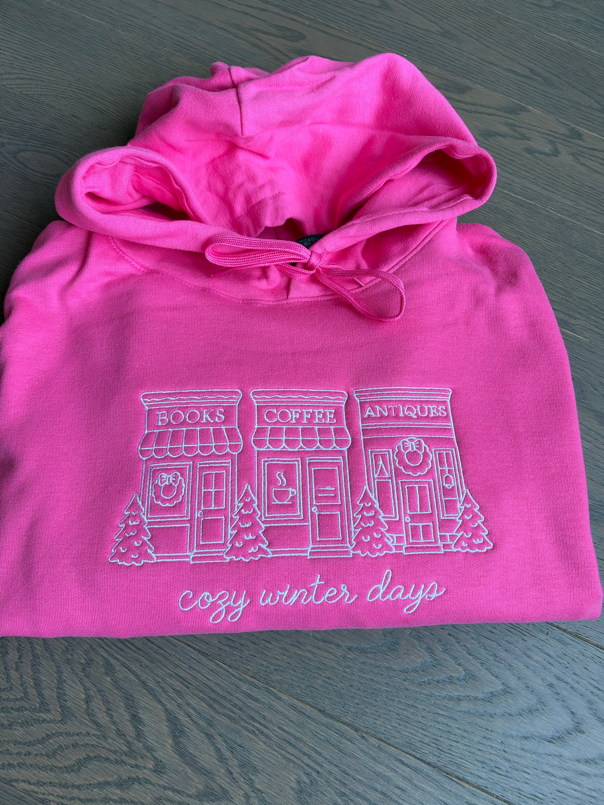 Embroidered Cozy Winter Days Hoodie