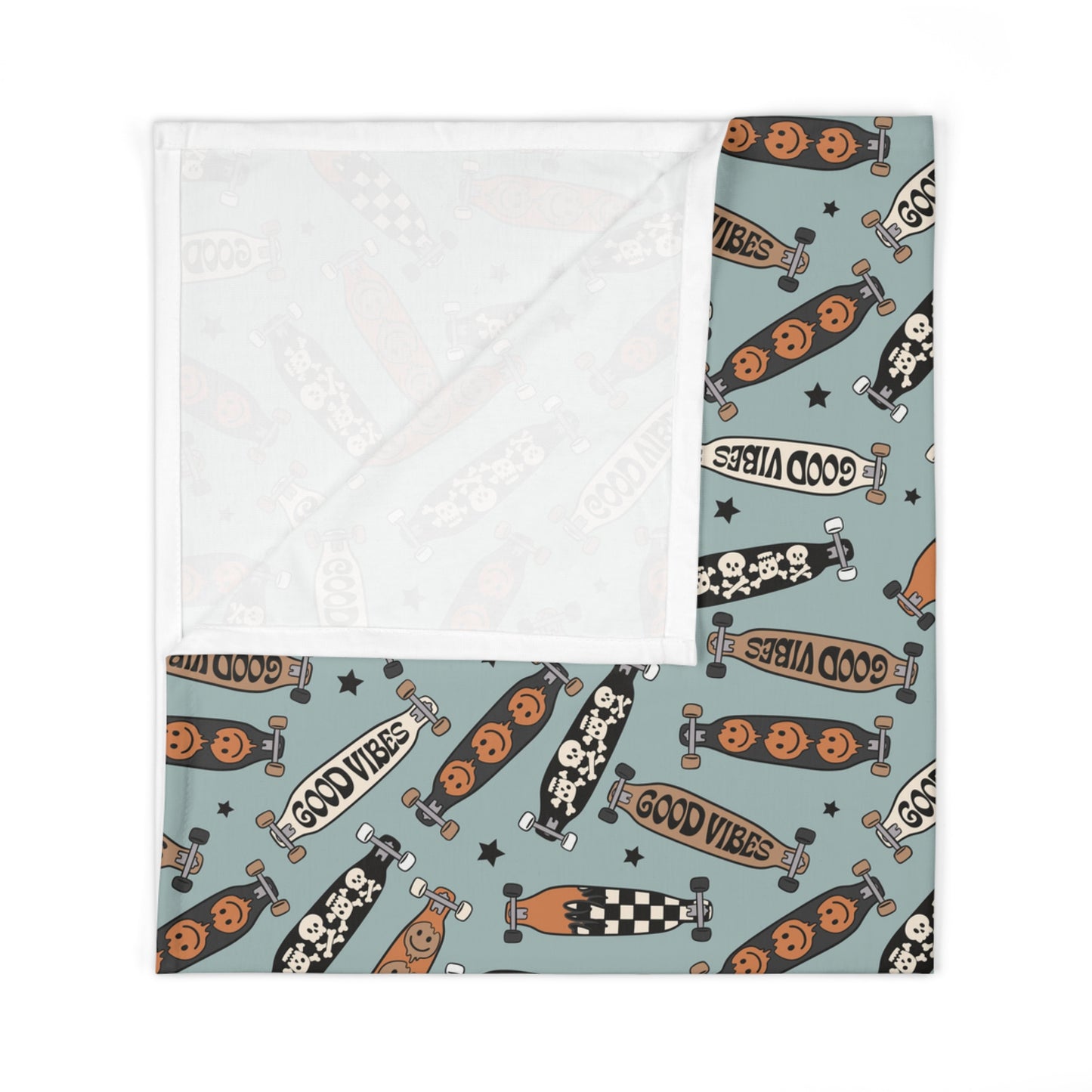 Personalized Boy Swaddle Hat Set Skateboard