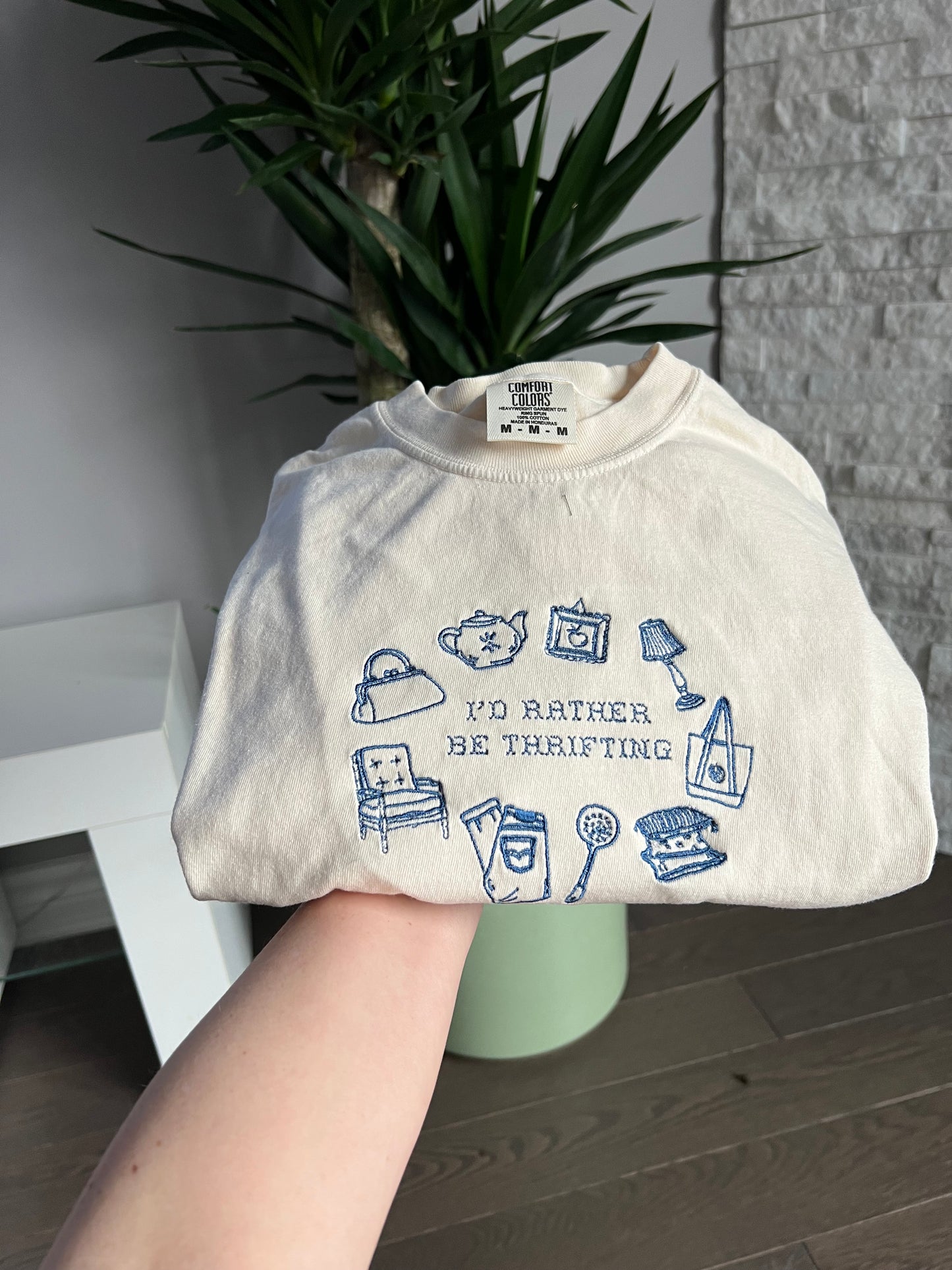 I Would Rather be Thrifting embroidered Sweater, Tshirt or Hoodie
