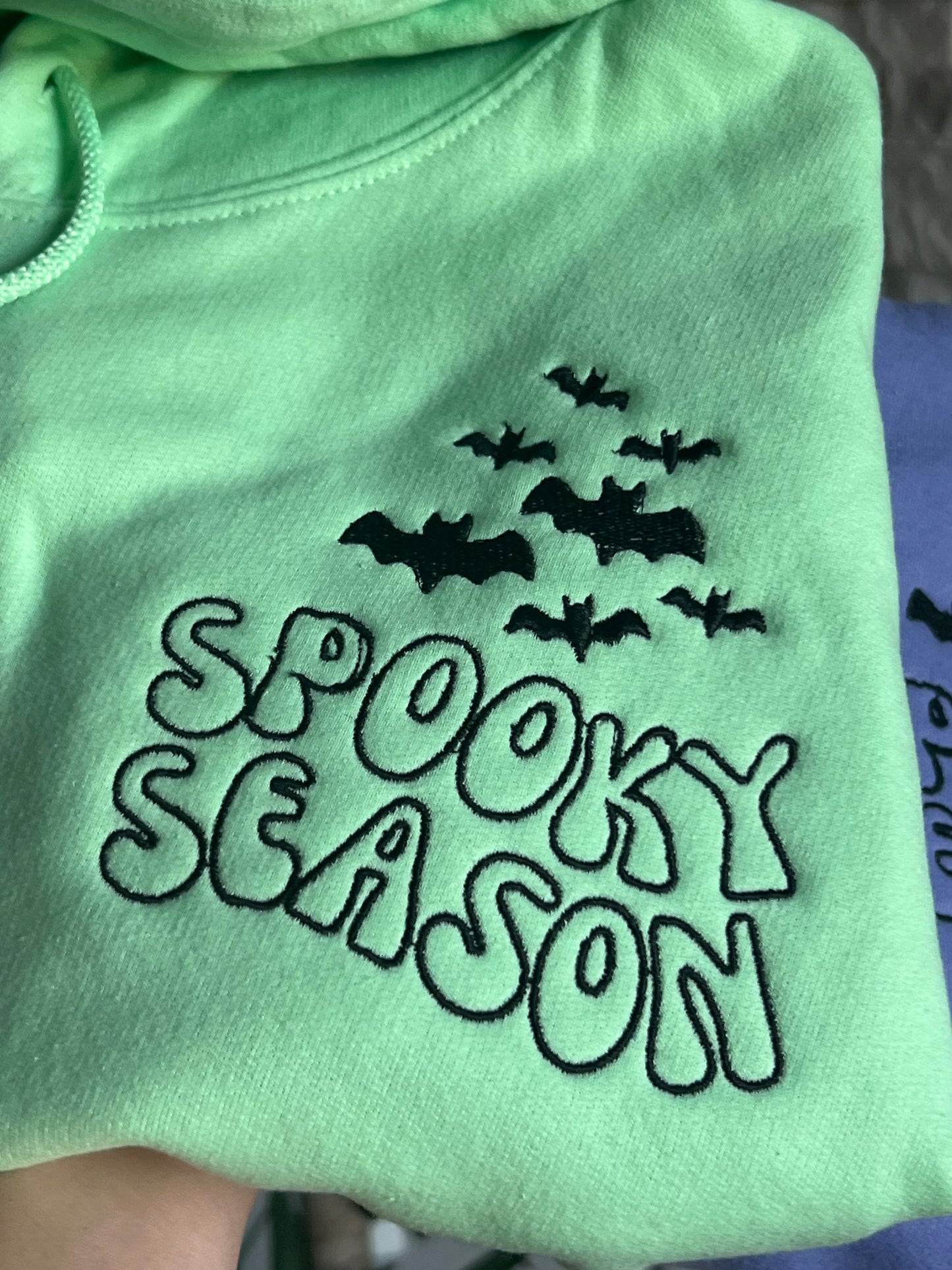 Spooky Season Bats Embroidered Sweater, T-shirt or Hoodie