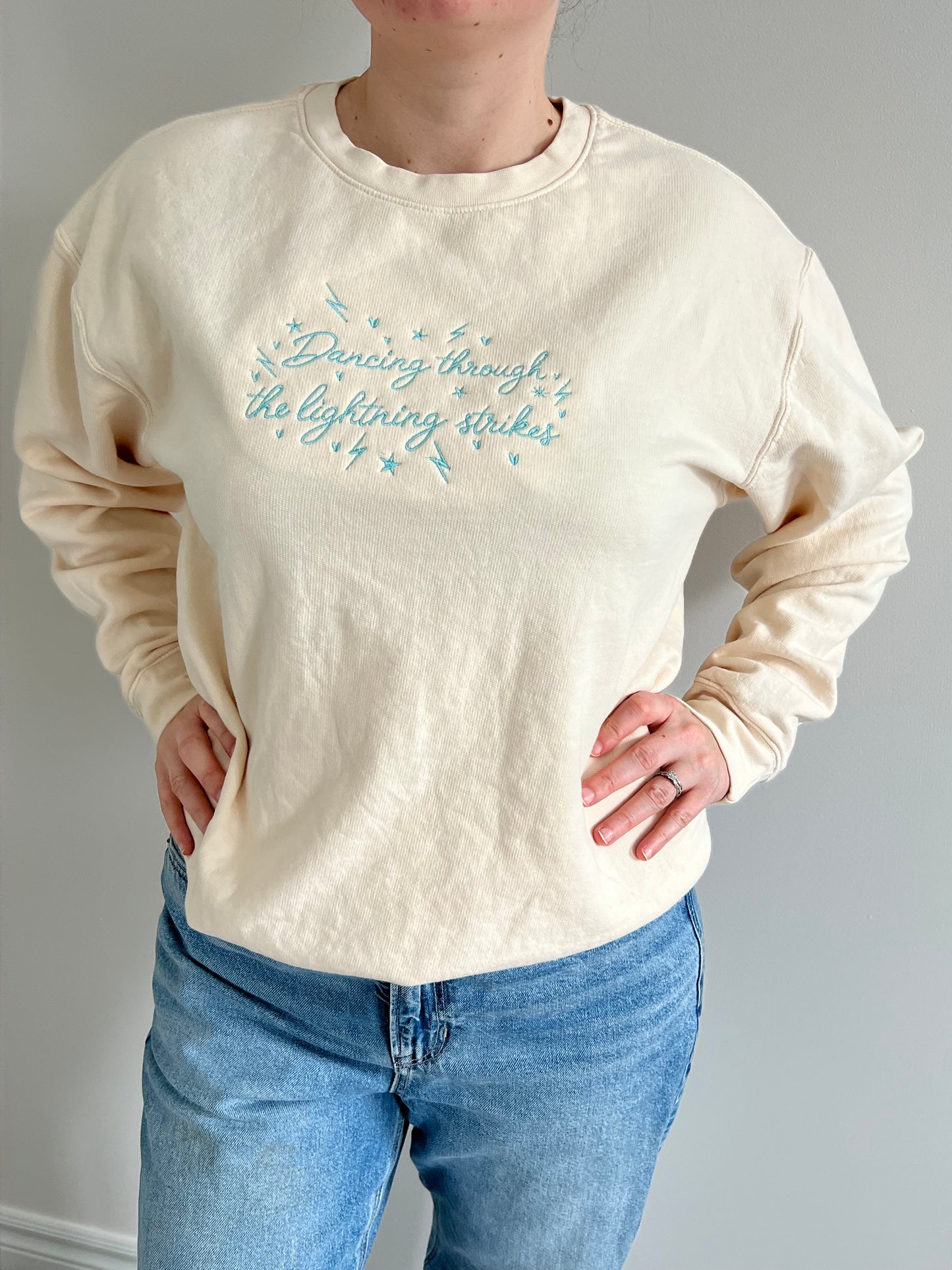Taylor Swift inspired Embroidery Sweater / T-shirt my dancing through the lighting strike