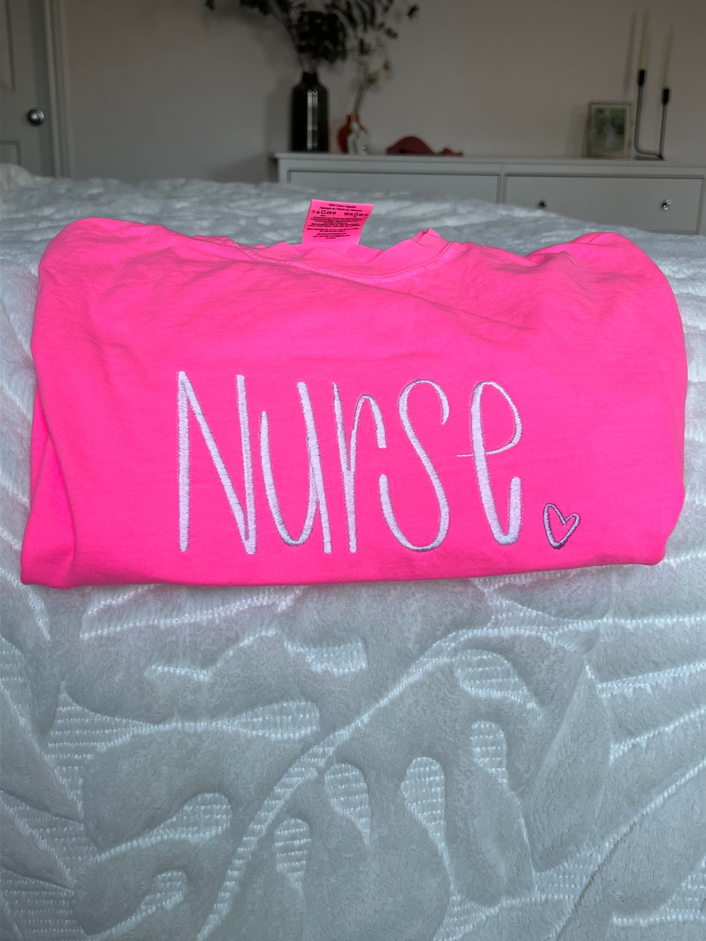 Nurse Embroidered t-shirt Comfort Colors