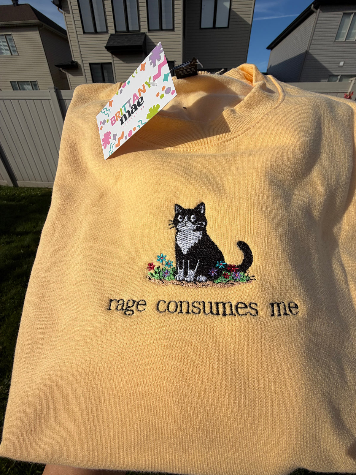 Rage consumes me embroidered Sweater, Tshirt or Hoodie