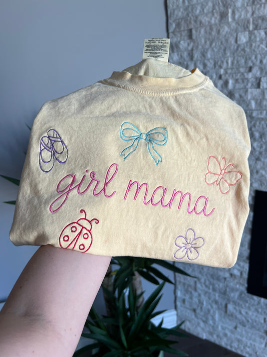 Girl Mom embroidered Sweater, Tshirt or Hoodie