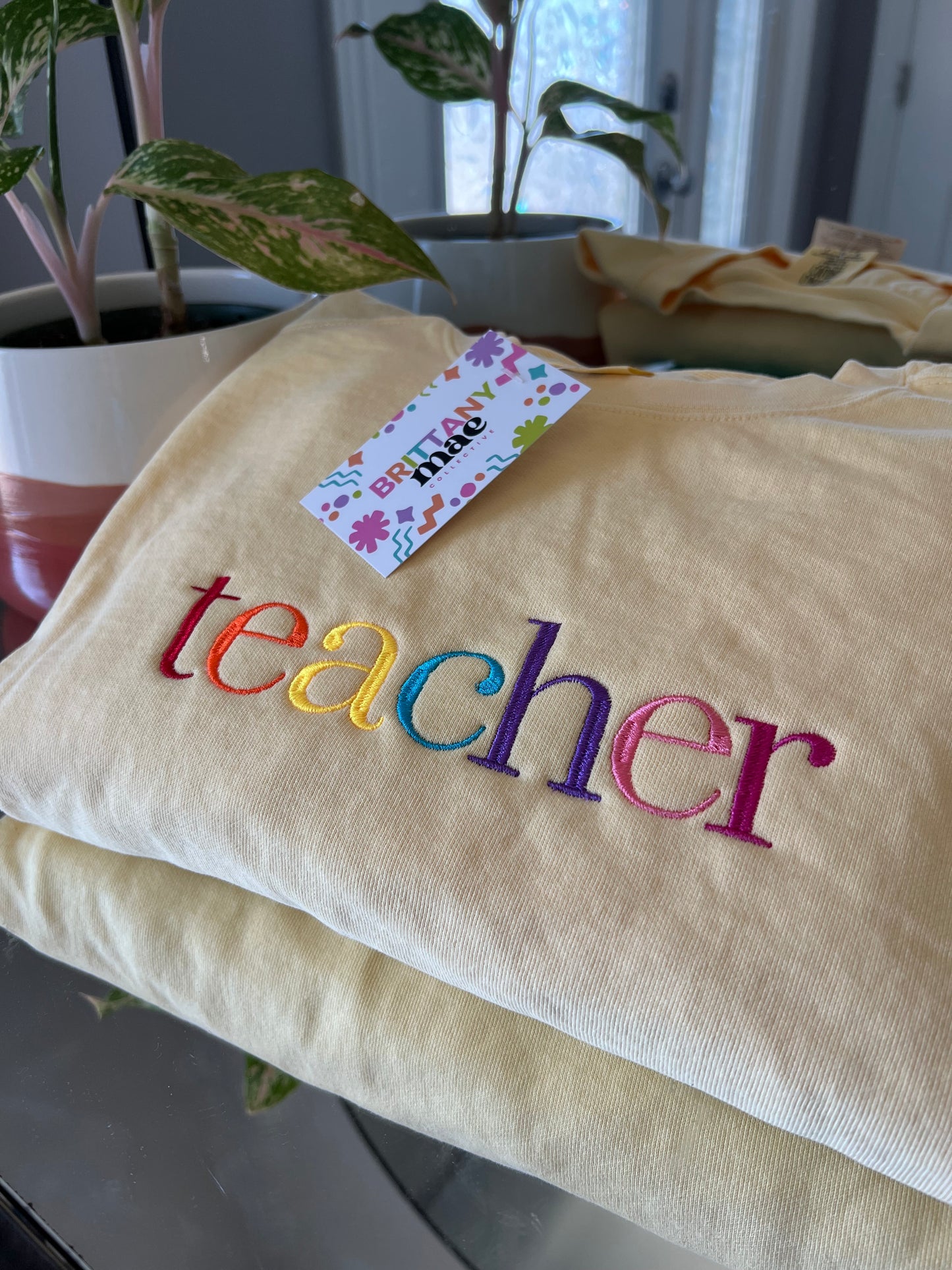 Teacher embroidered Sweater, Tshirt or Hoodie