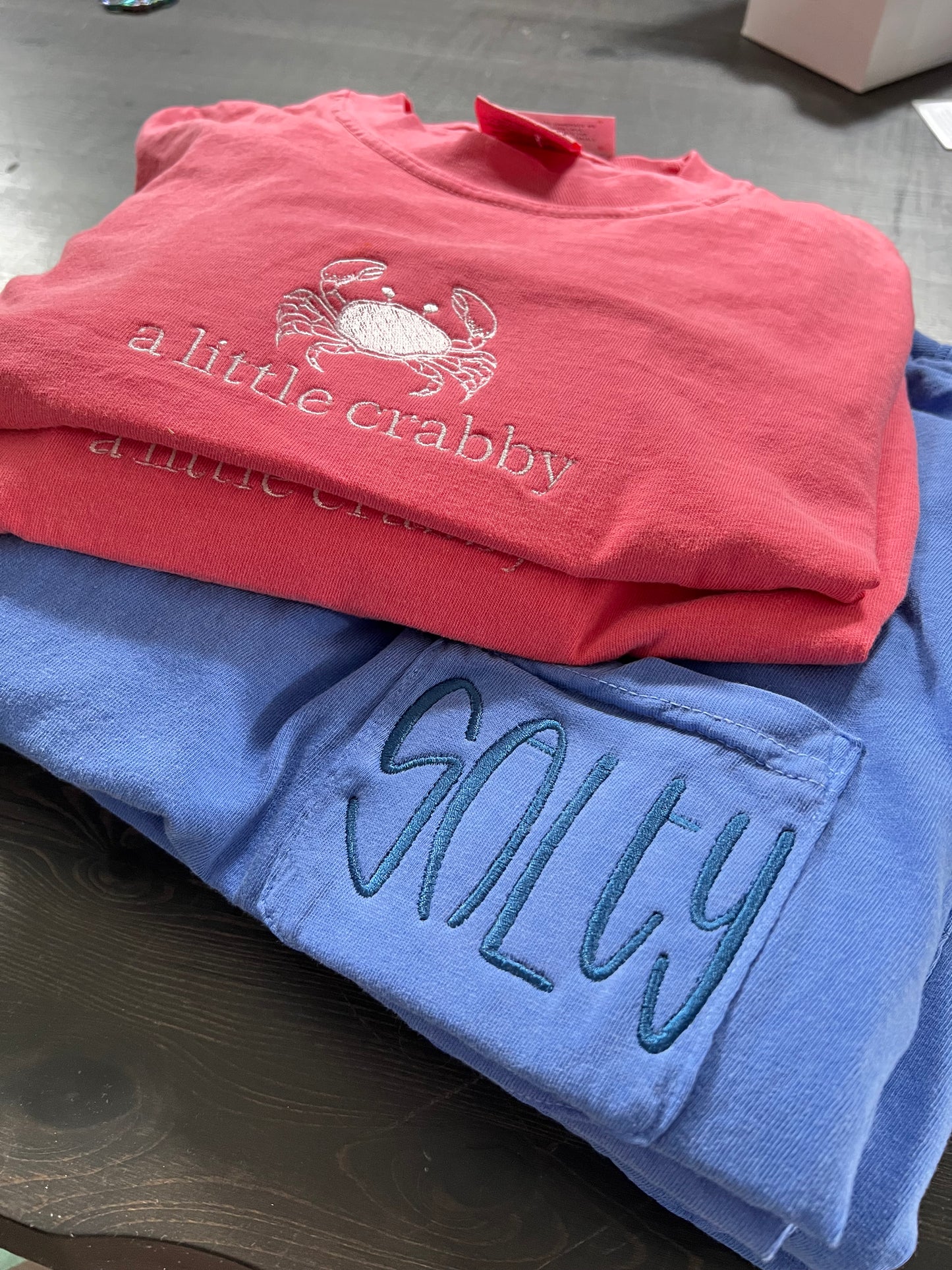 A Little Crabby embroidered Sweater, Tshirt or Hoodie