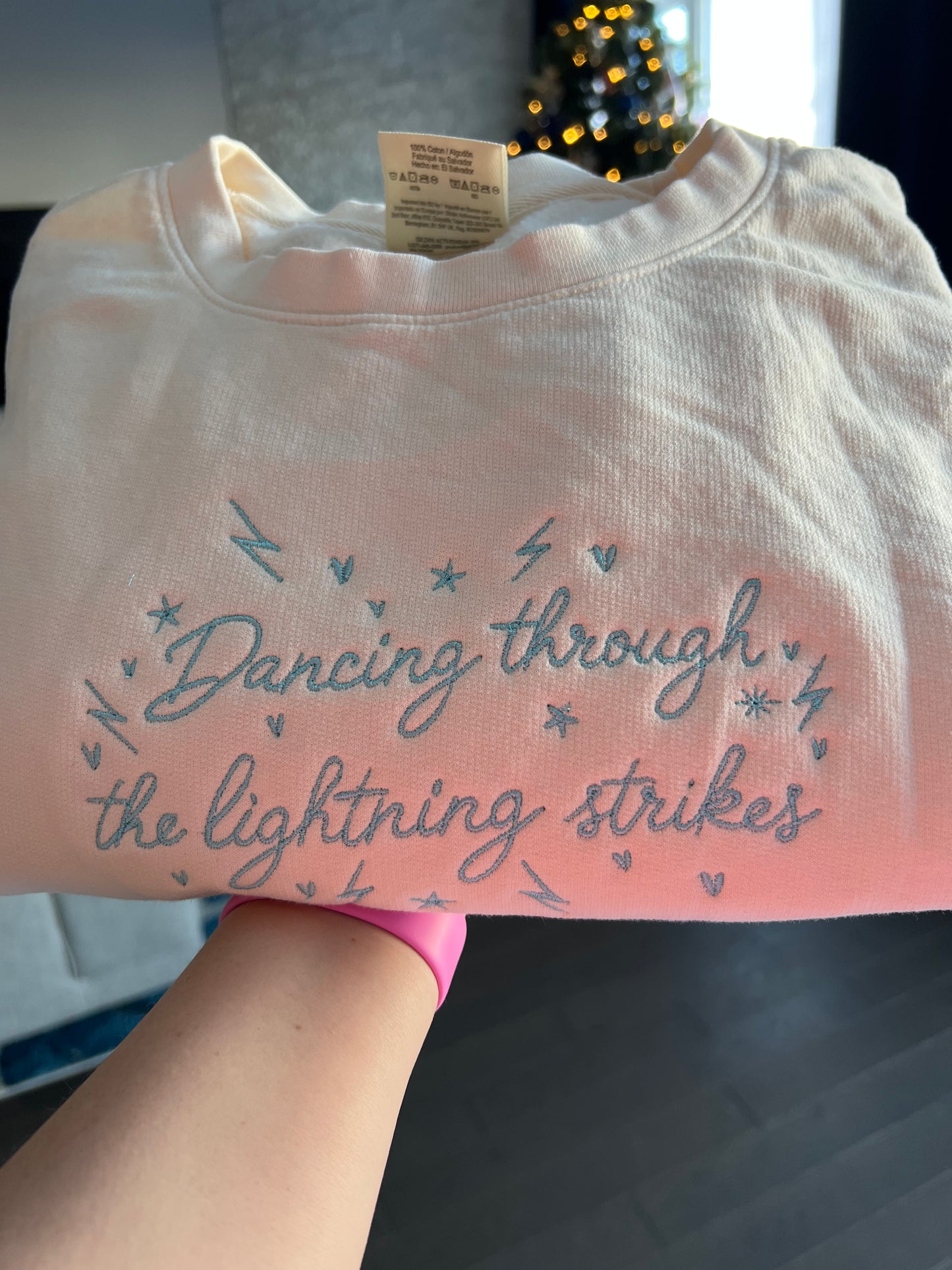 Taylor Swift inspired Embroidery Sweater / T-shirt my dancing through the lighting strike