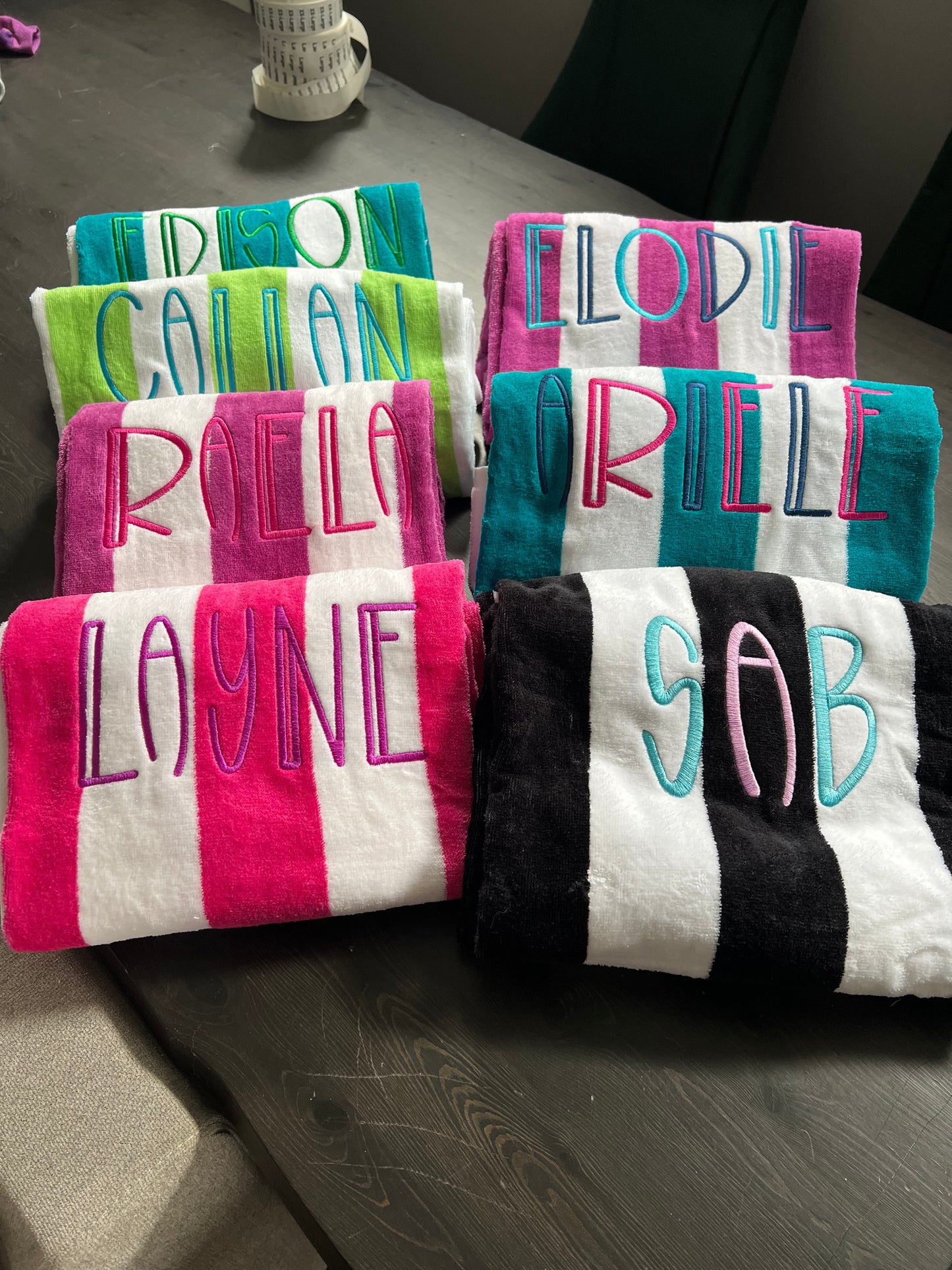 Personalized Beach Towels Embroidered