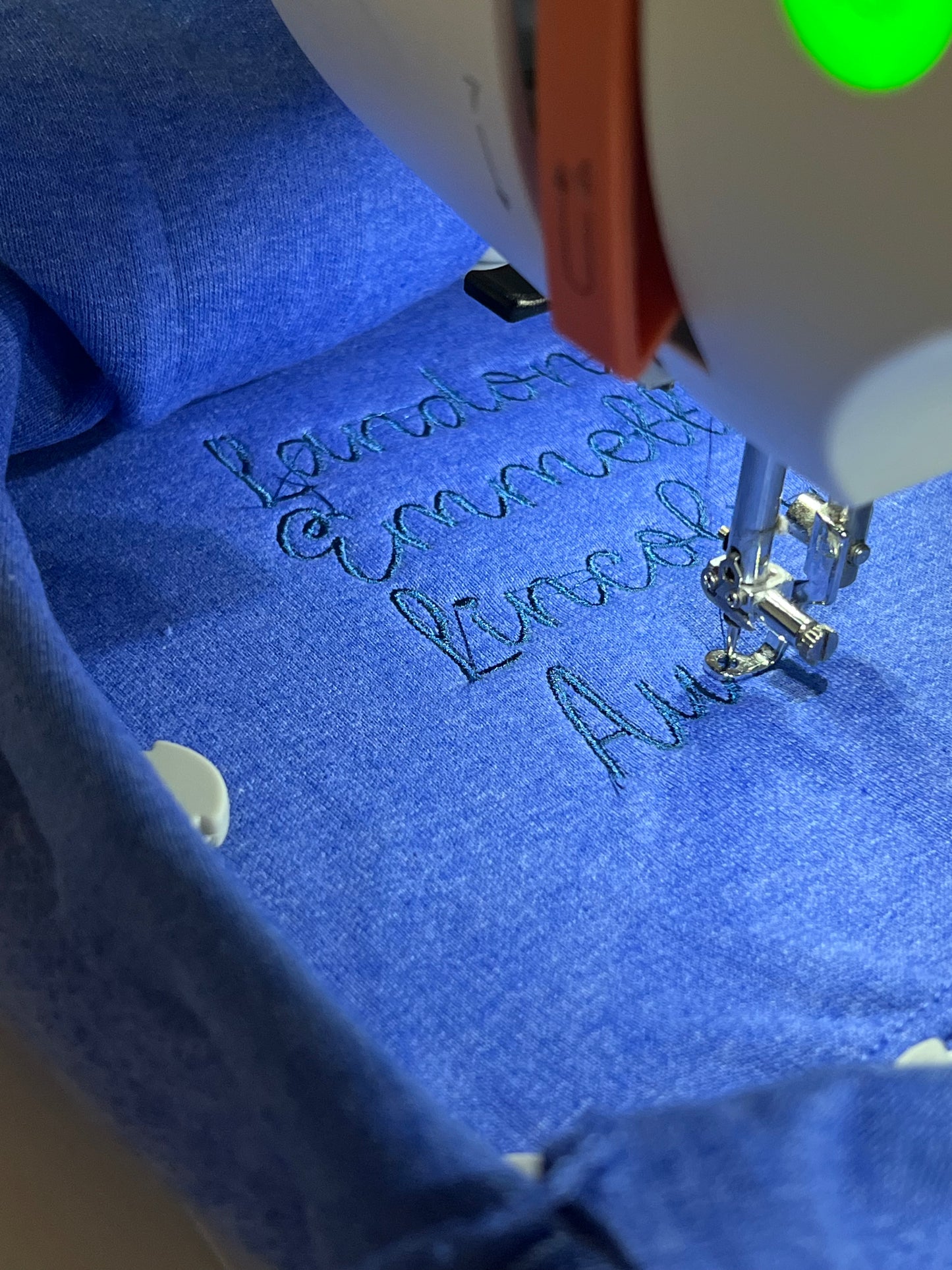 Custom Embroidered Sweater or Hoodie with sleeve names
