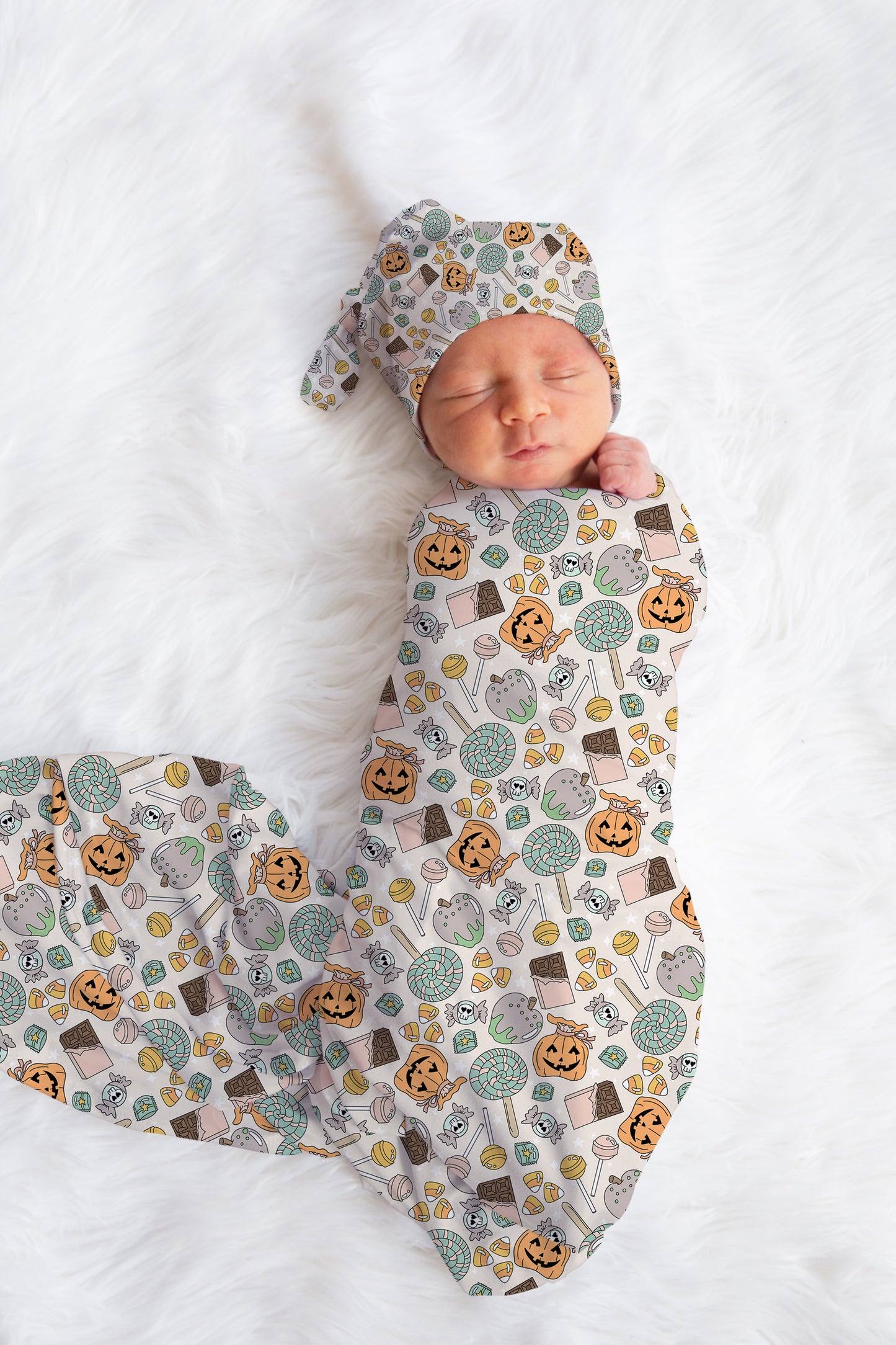 Personalized fall pumpkin Newborn Swaddle Set unisex, Pumpkin Swaddle Bow Set, Fall Swaddle Hat set, Custom name Newborn announcement outfit