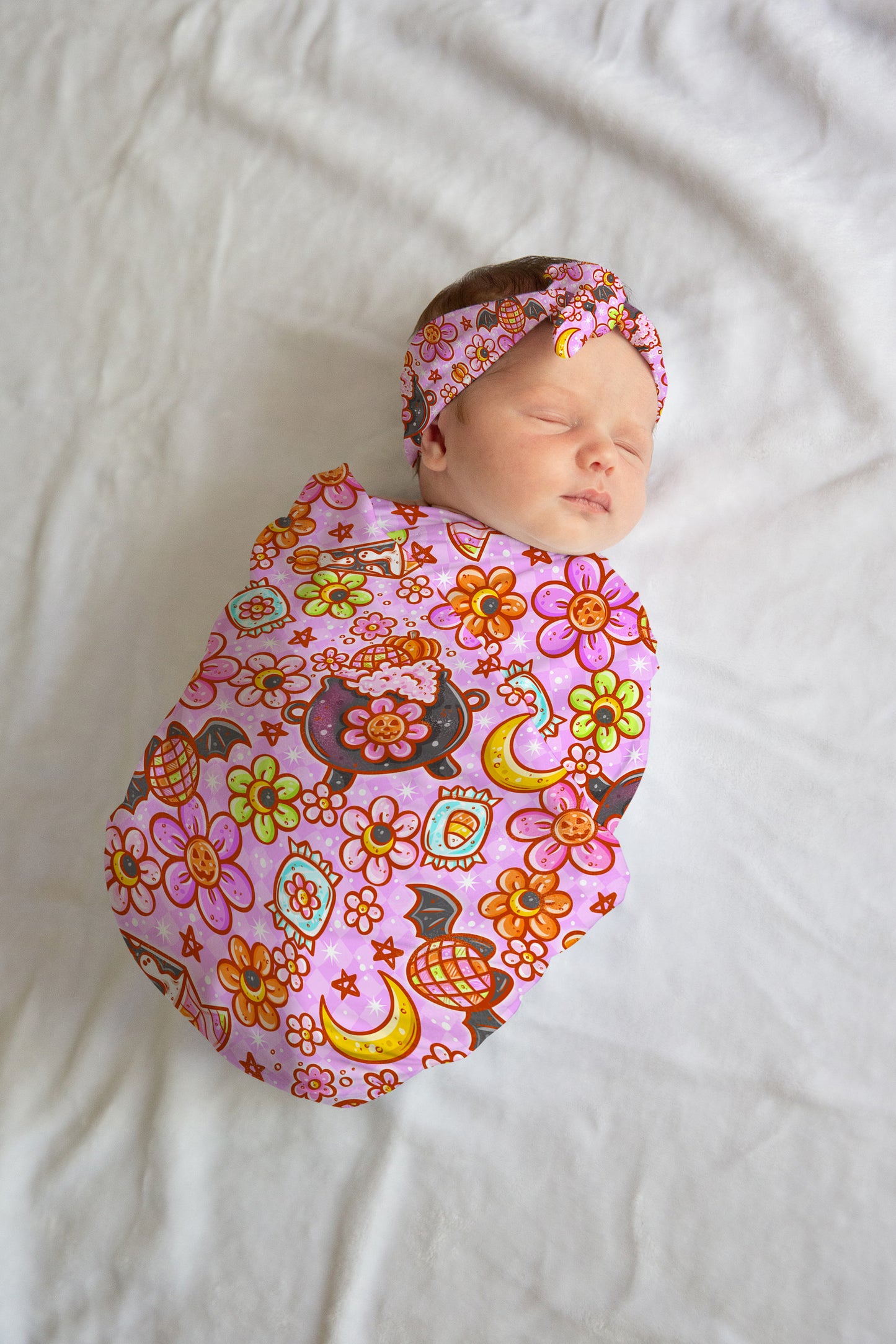 Personalized Halloween Swaddle Set Witchy