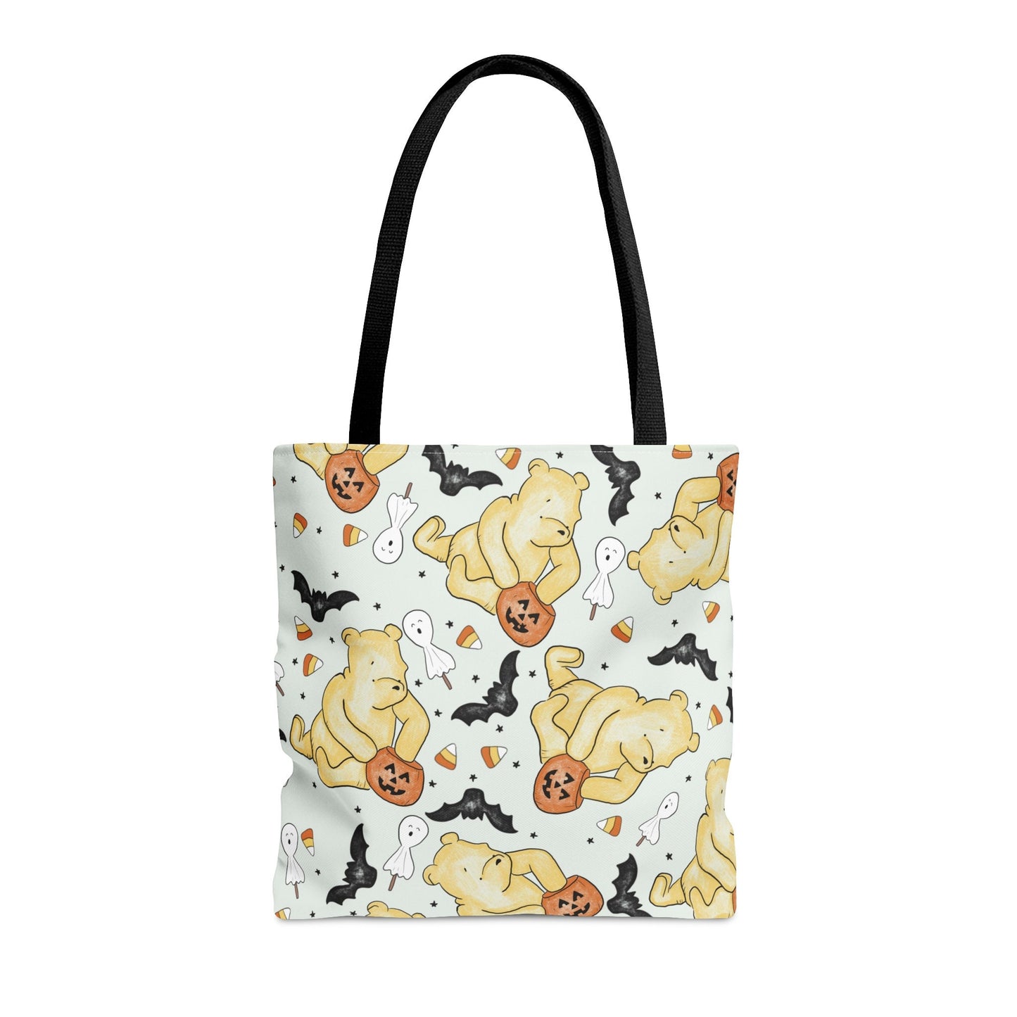 Personalized Winnie the pooh halloween tote bag, winnie the pooh trick or treat bag, winnie the pooh candy bag