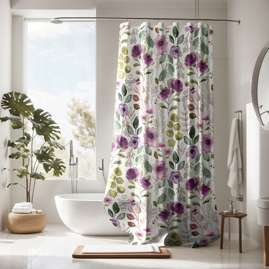Personalized Floral Vintage Shower Curtain