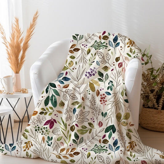 Personalized Vintage Floral Blanket