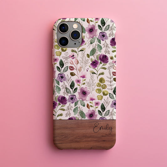 Custom floral phone case for iphone 15, 14, 13 Pro Max, MAGSAFE Iphone case floral, vintage botanical personalized phone case