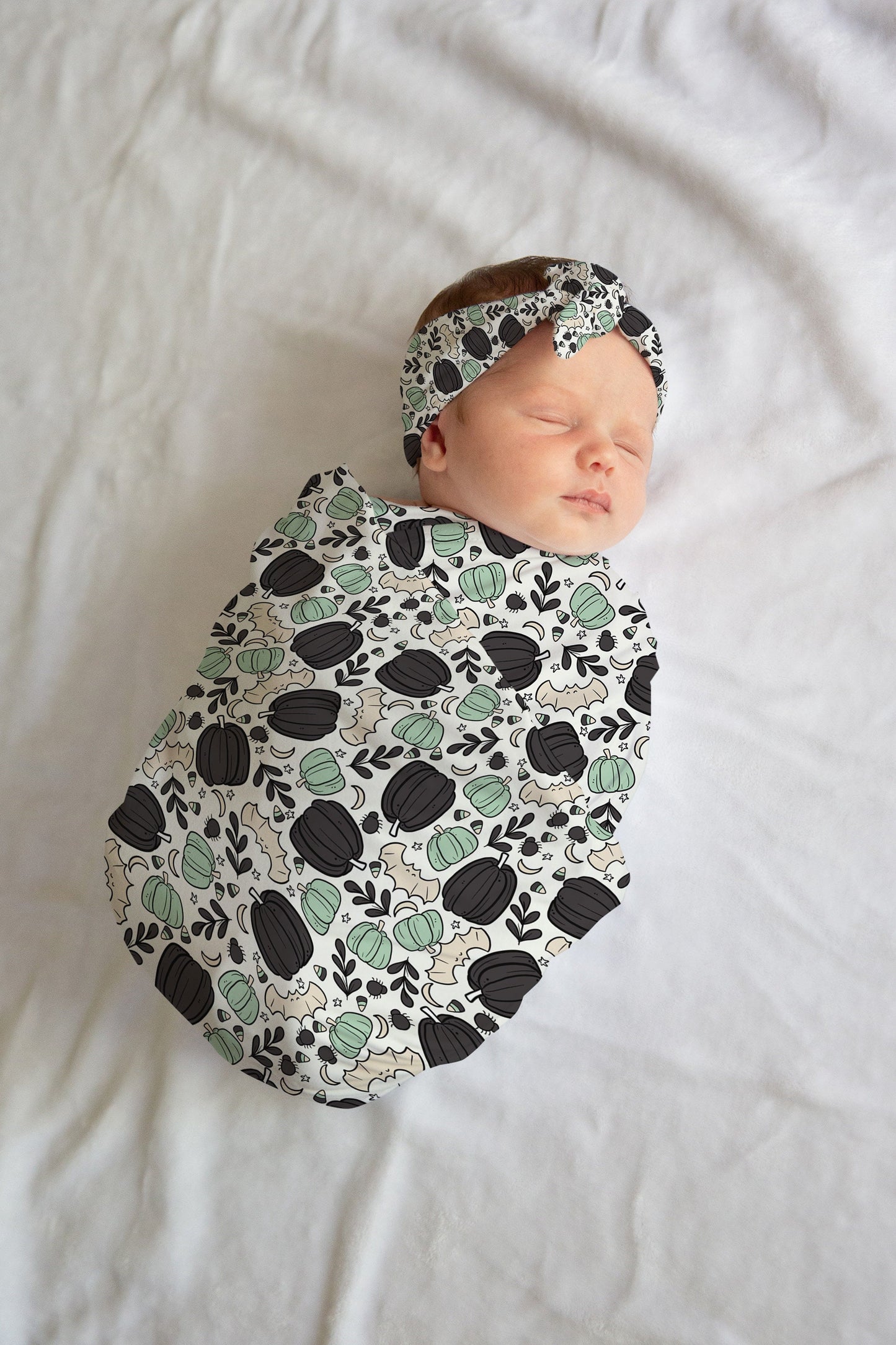 Personalized Unisex Halloween Swaddle Hat Set