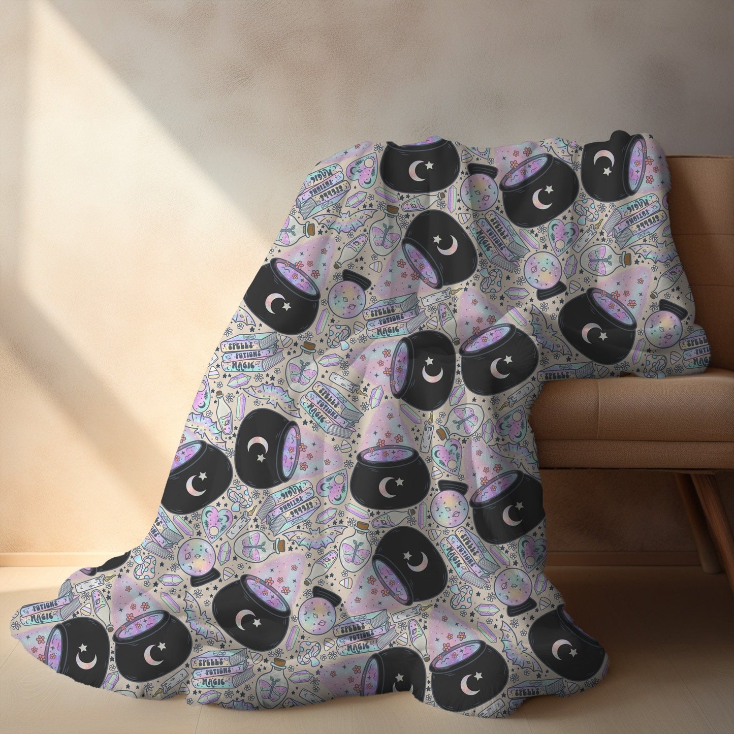 Personalized Halloween Blanket Witchy Fall Decor
