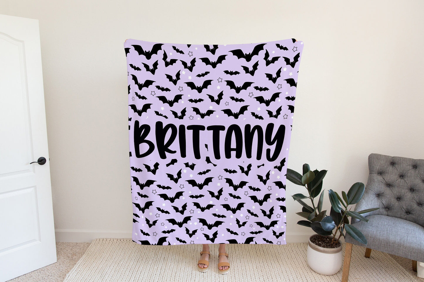 Personalized Halloween Blanket, Fall Decor