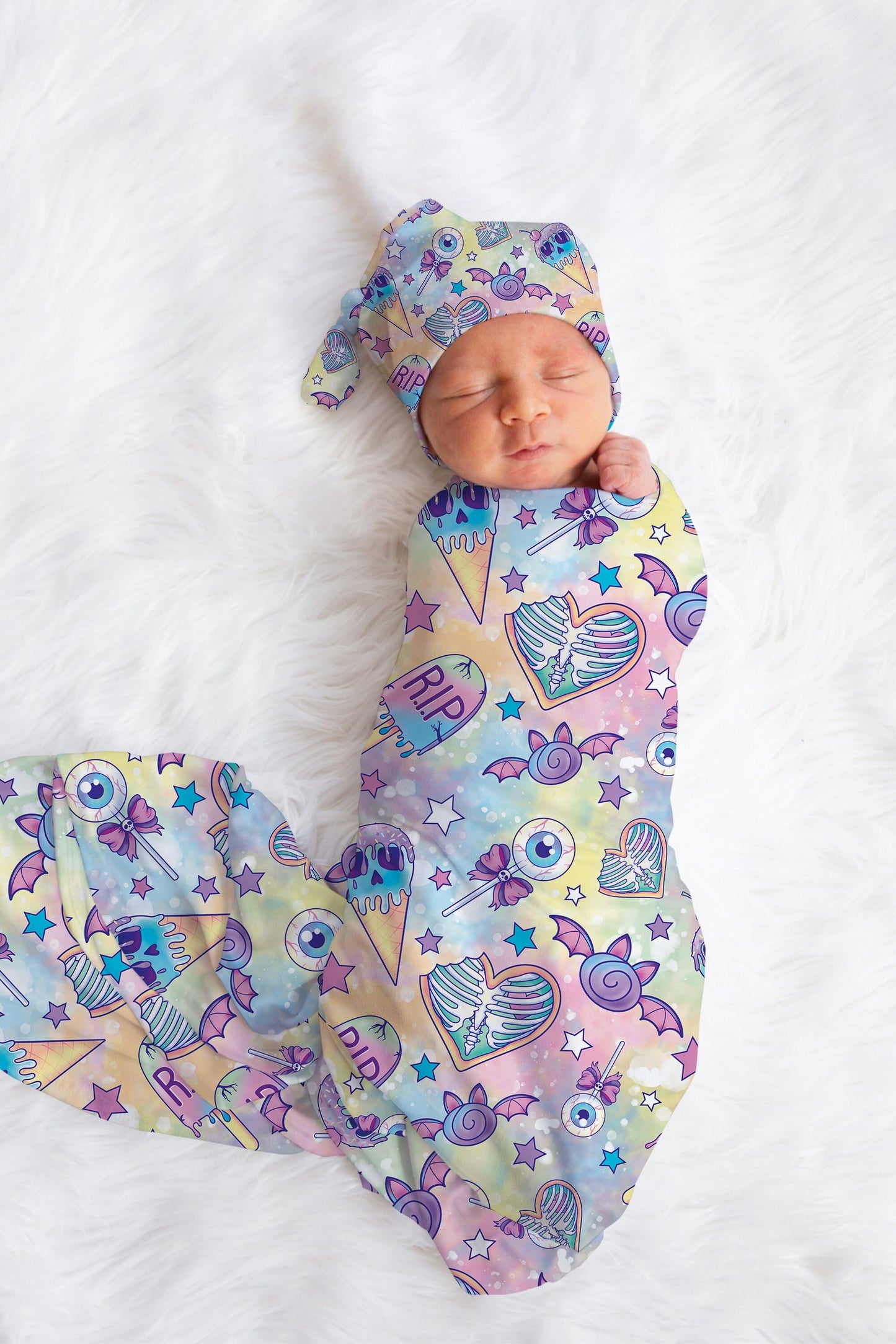 Personalized Gothic Halloween Swaddle Set