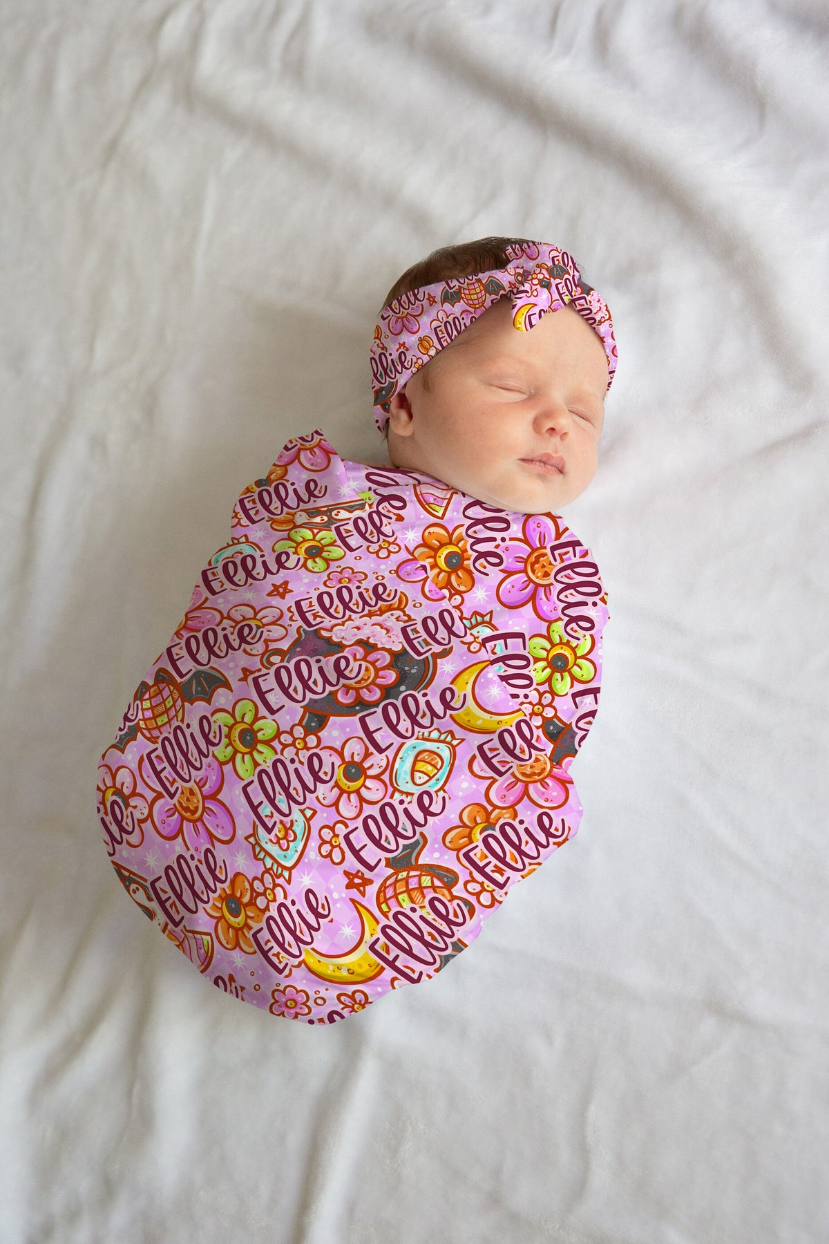 Personalized Halloween Swaddle Set Witchy