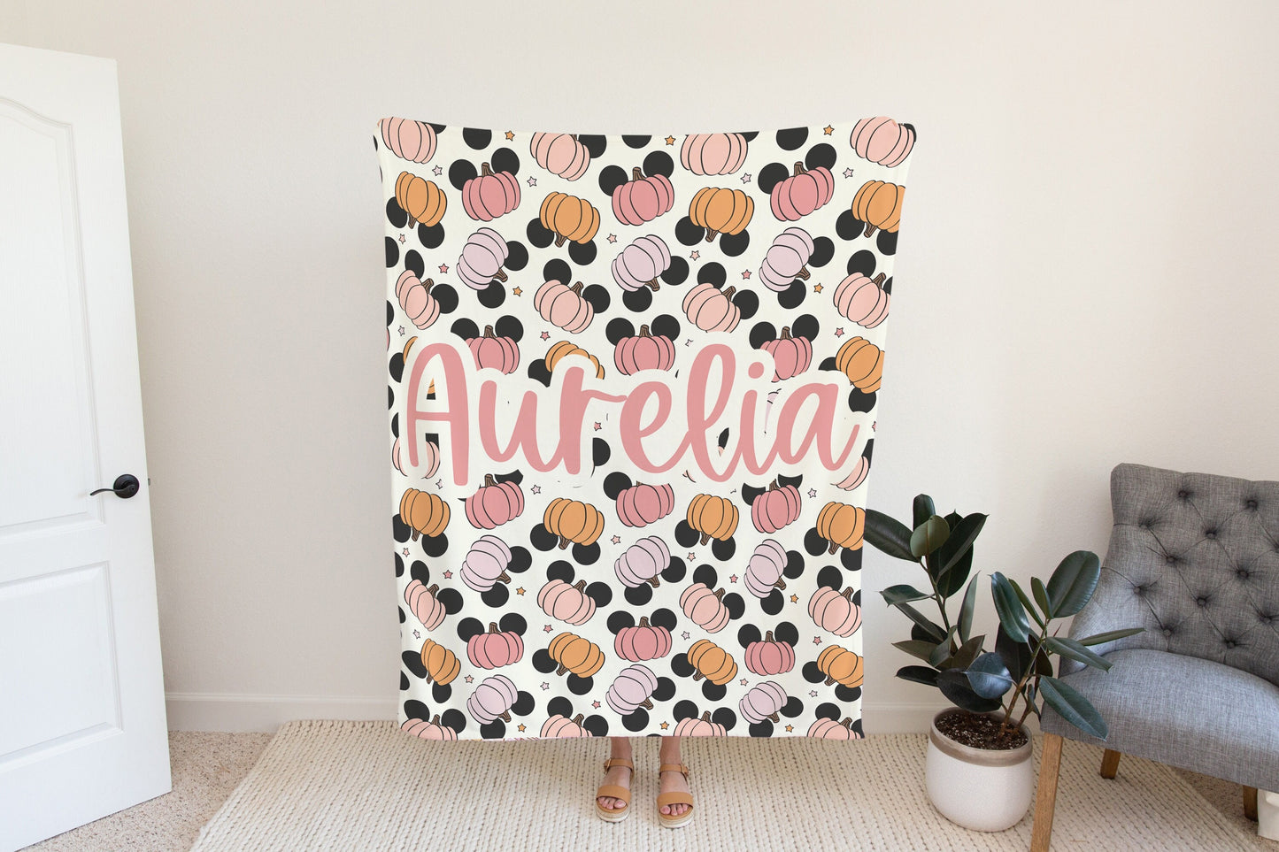 Personalized Disney Halloween Blanket